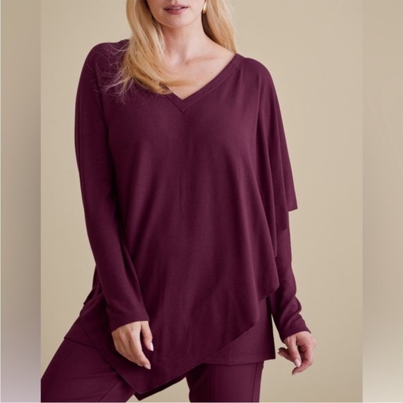 Soft Surroundings Madeline Tunic Asymmetrical Top Medium - Picture 1 of 13